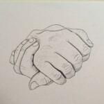 Hands - pen & ink, 2015 (Illustration class)