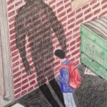 The Wolf - colored pencil, 2015 (Illustration class)